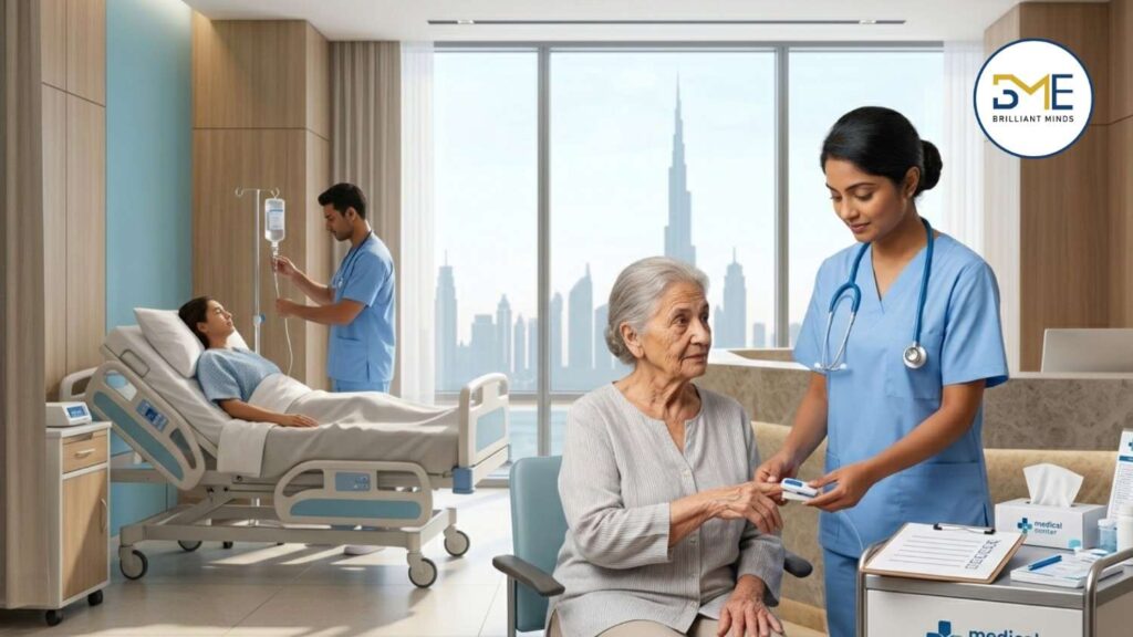hire a temporary nurse for a clinic in Dubai